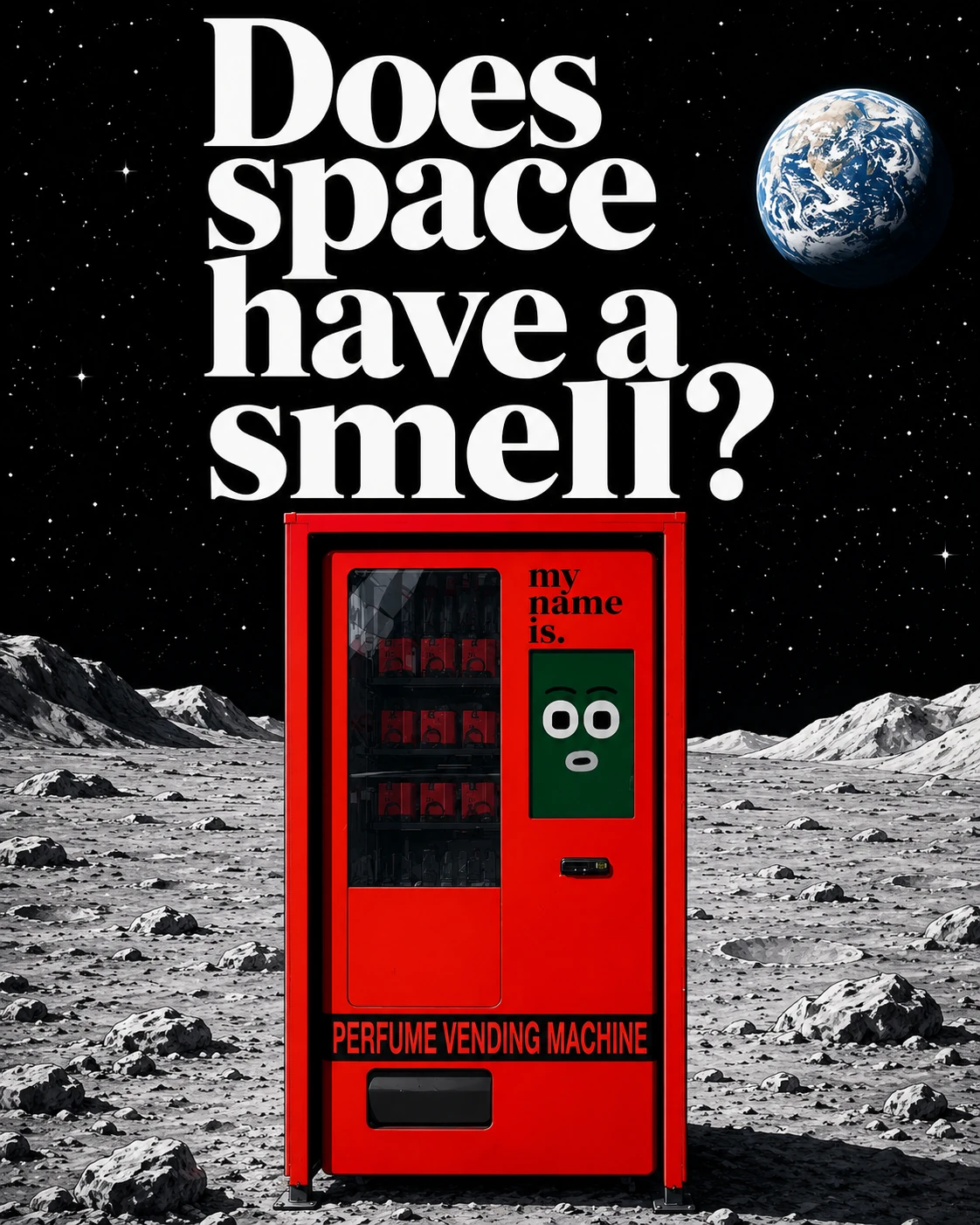 Perfume vending machine in space