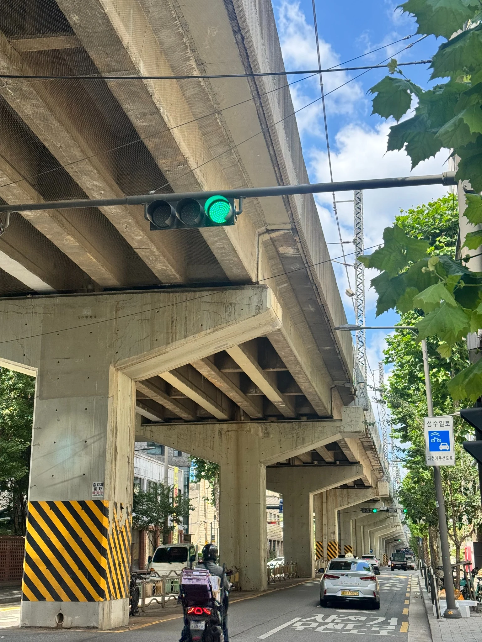 Road beneath an elevated structure in Seongsu